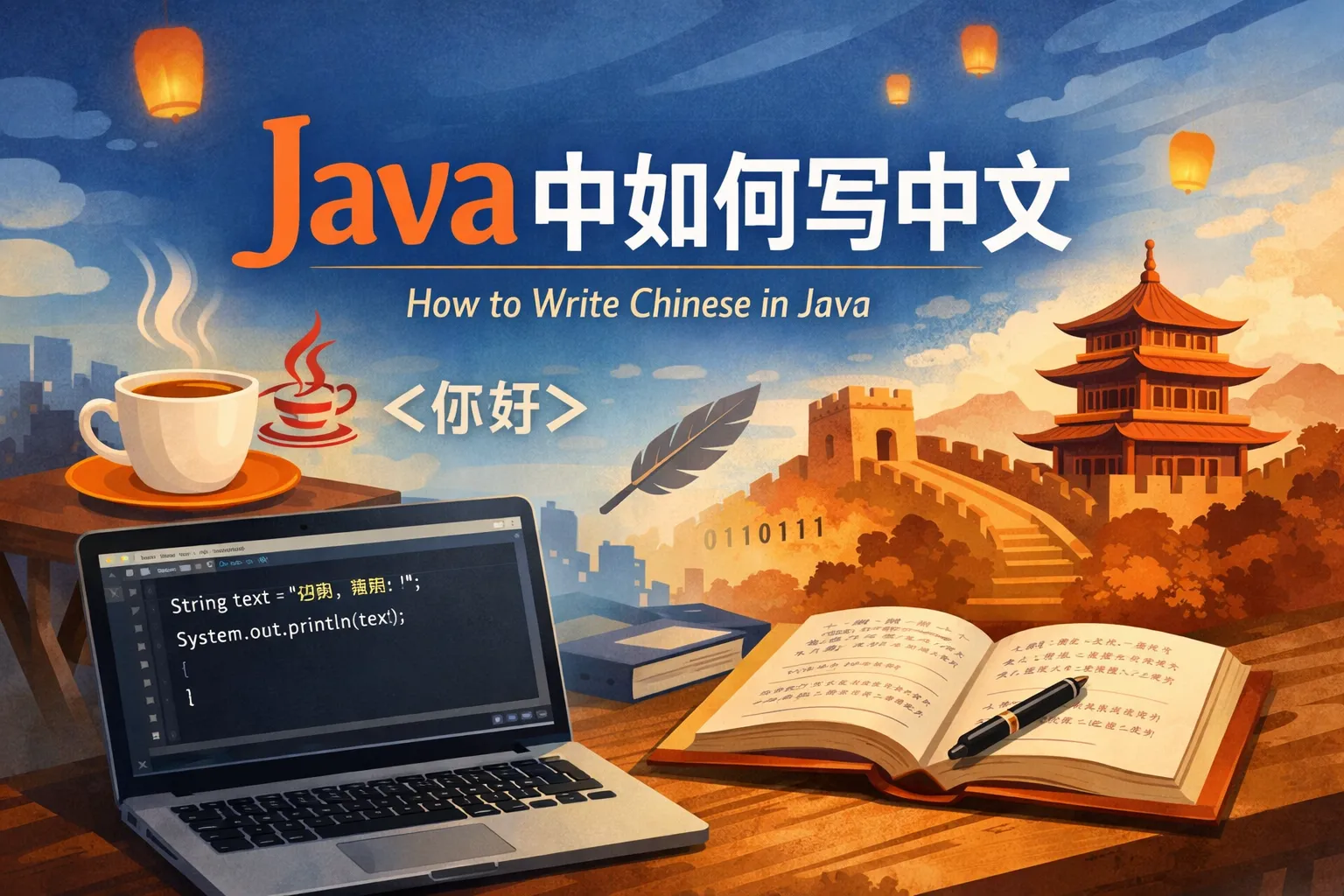 java中如何写中文