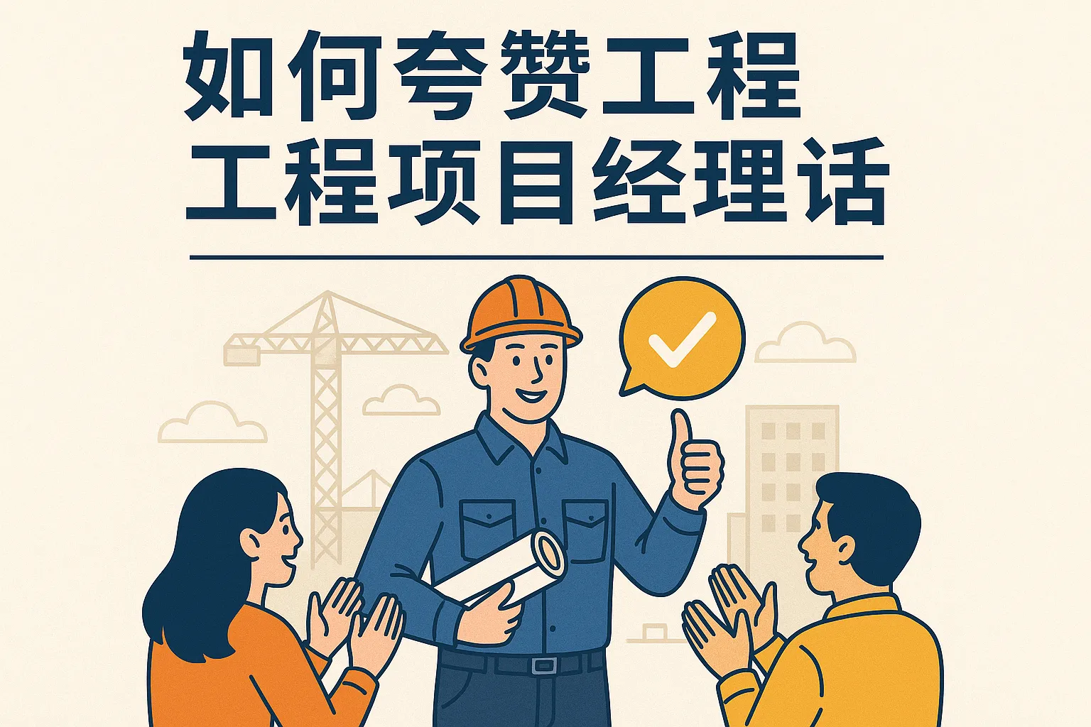 如何夸赞工程项目经理的话