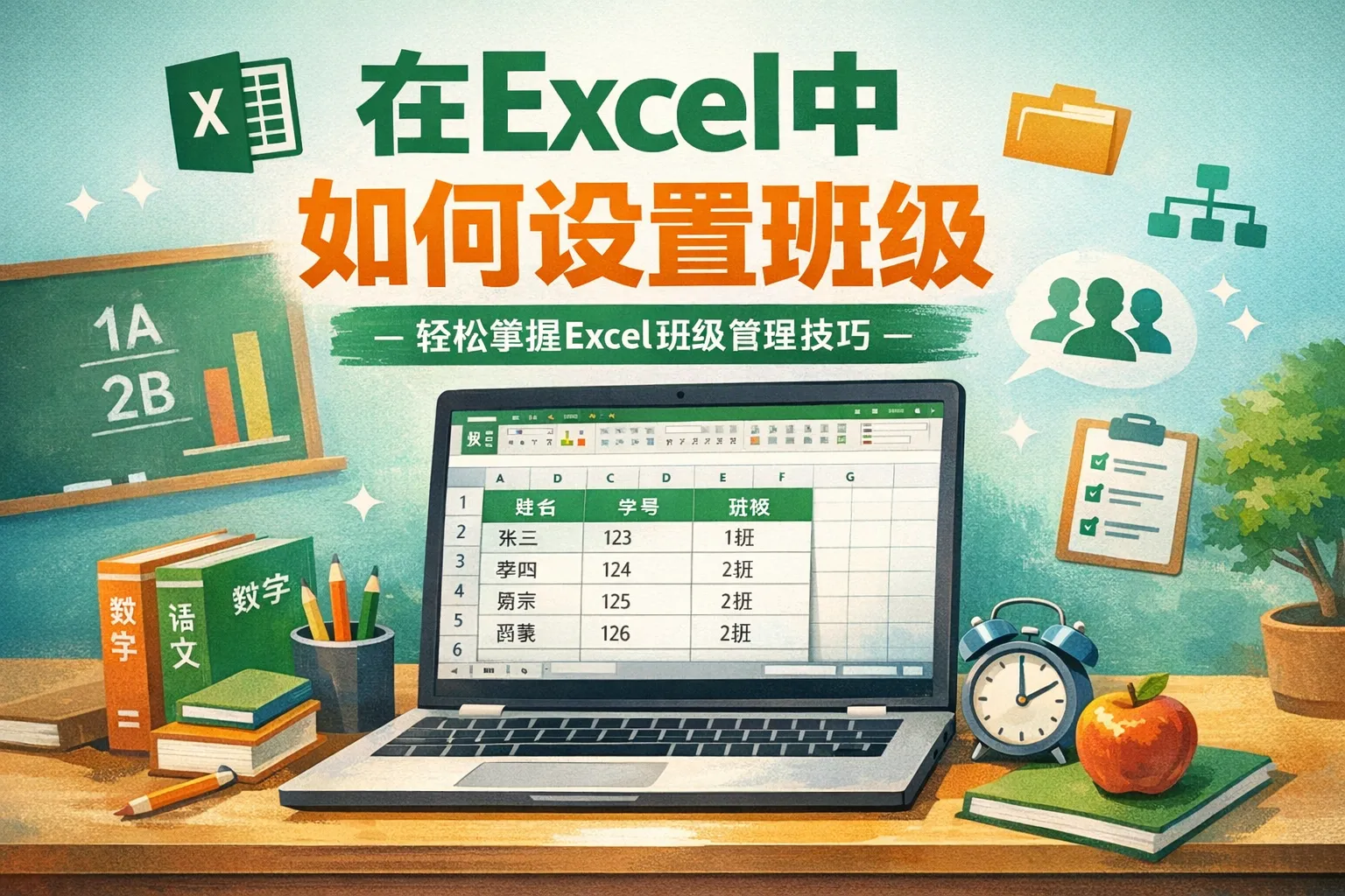 在excel中如何设置班级