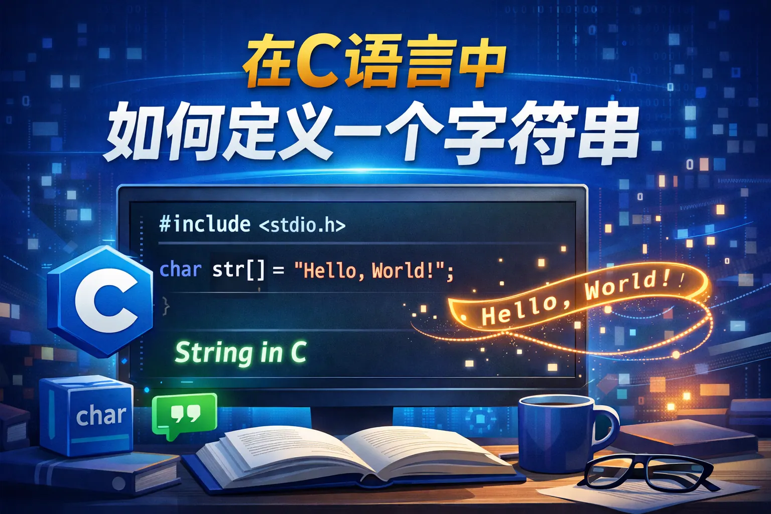 在c语言中如何定义一个字符串