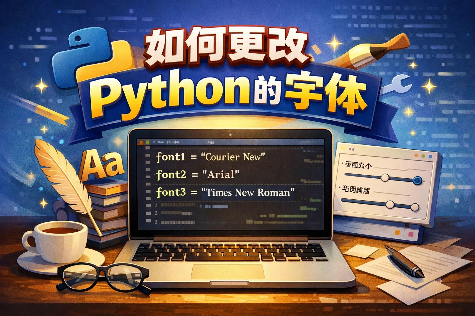 如何更改python的字体