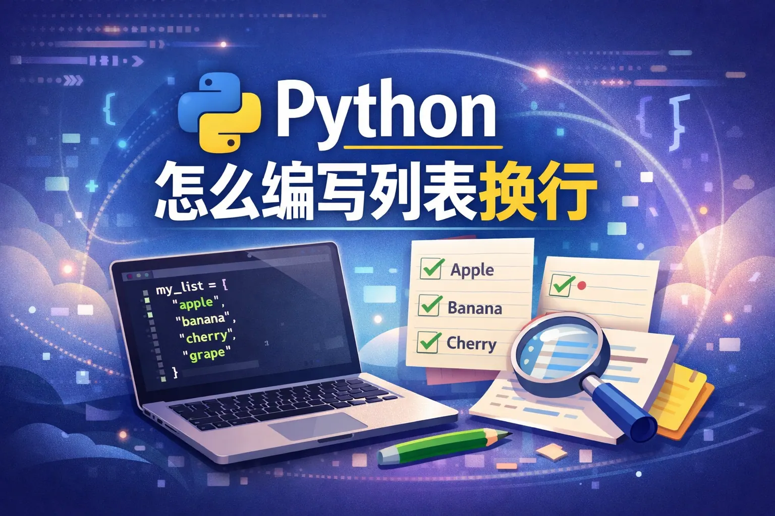 python怎么编写列表换行
