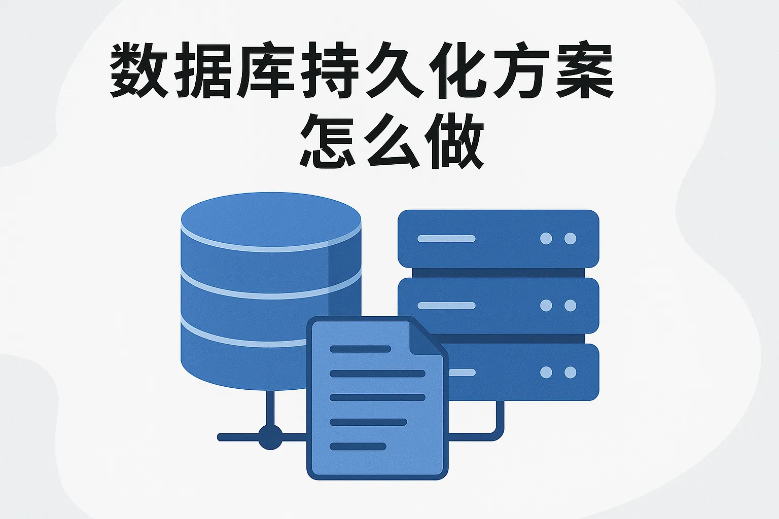 数据库持久化方案怎么做