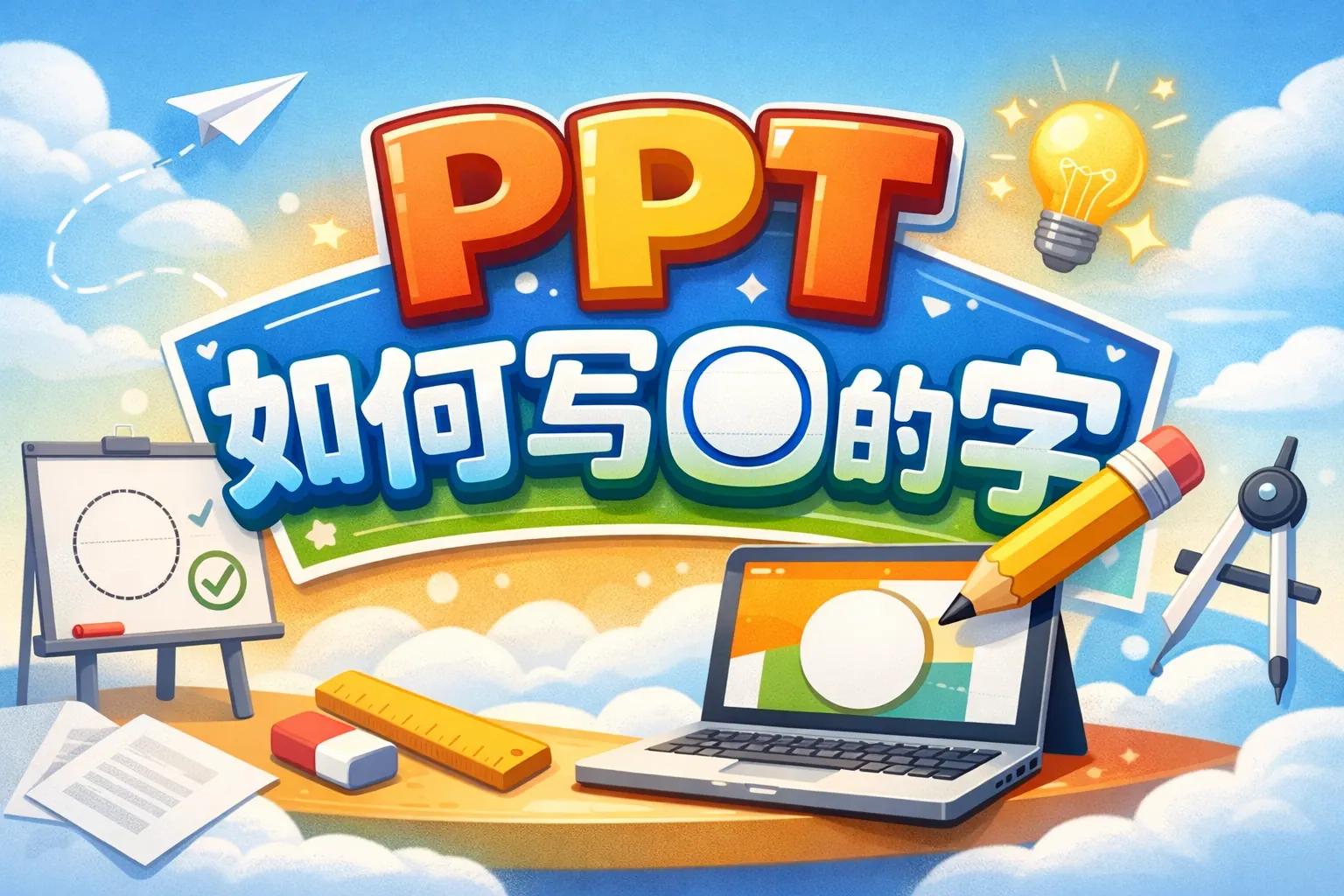 ppt如何写圆的字