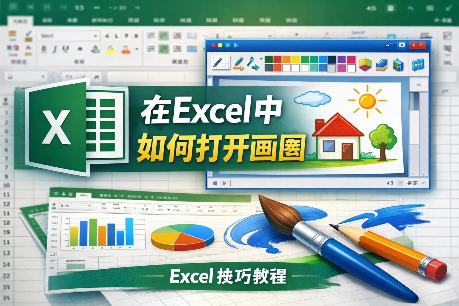 在excel中如何打开画图