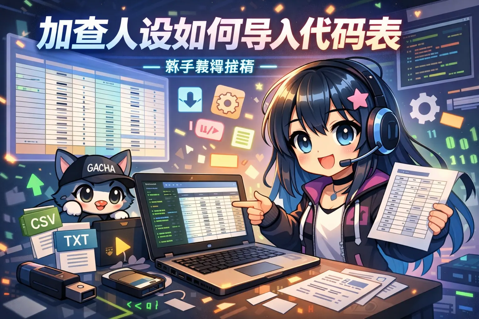 加查人设如何导入代码表