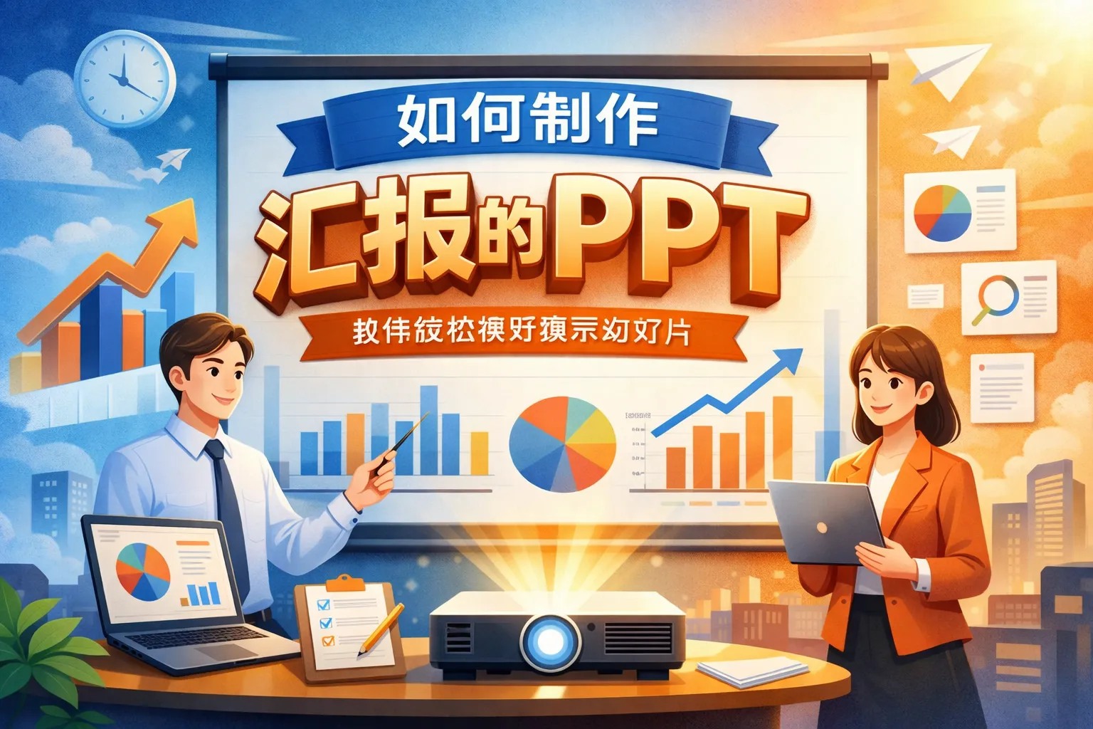 如何制作汇报的ppt