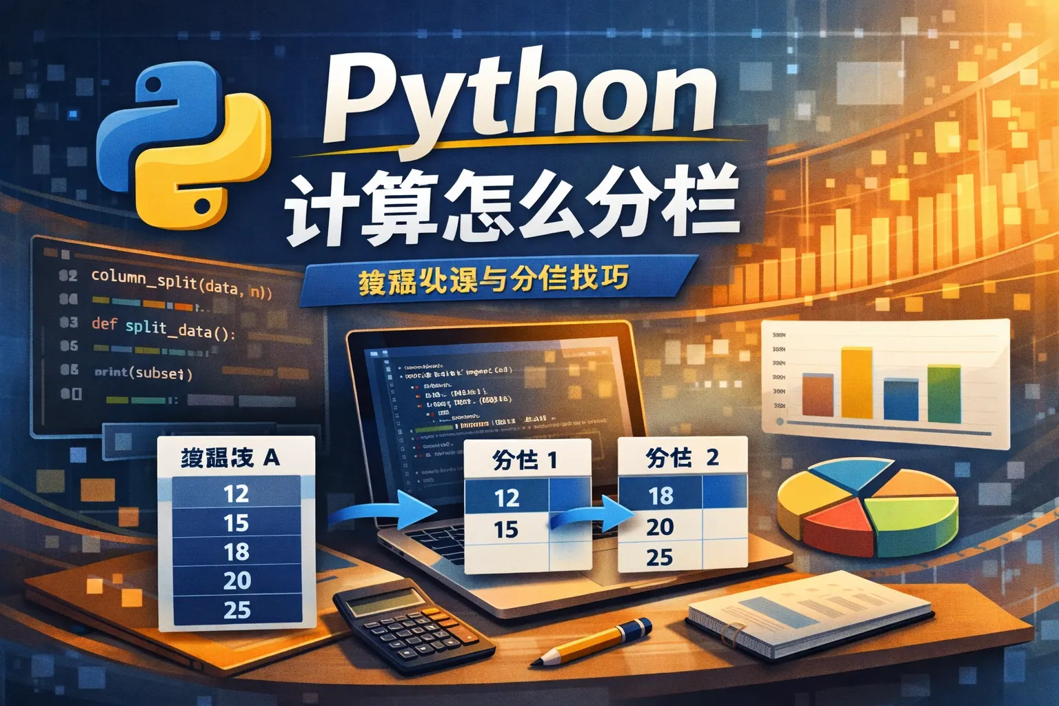 python 计算怎么分栏