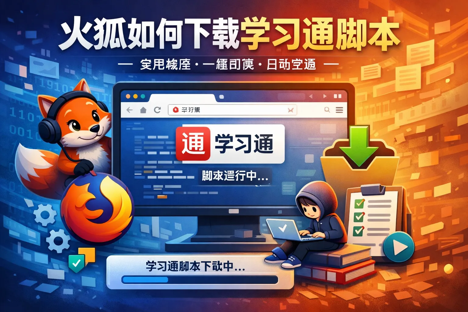 火狐如何下载学习通脚本