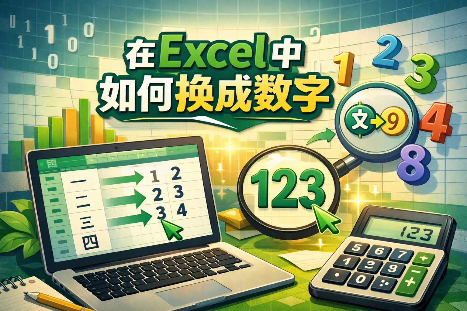 在excel中如何换成数字