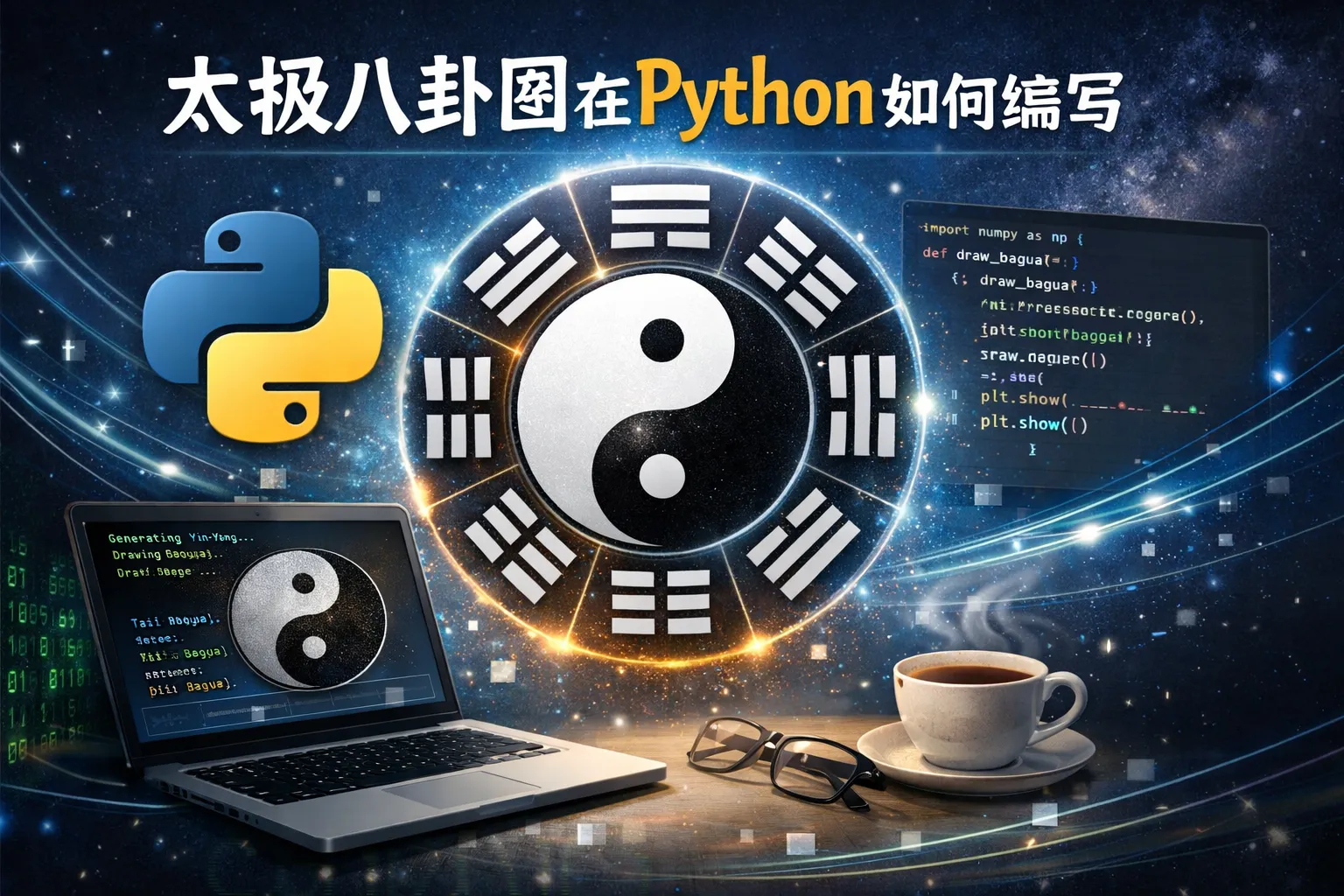 太极八卦图在python如何编写
