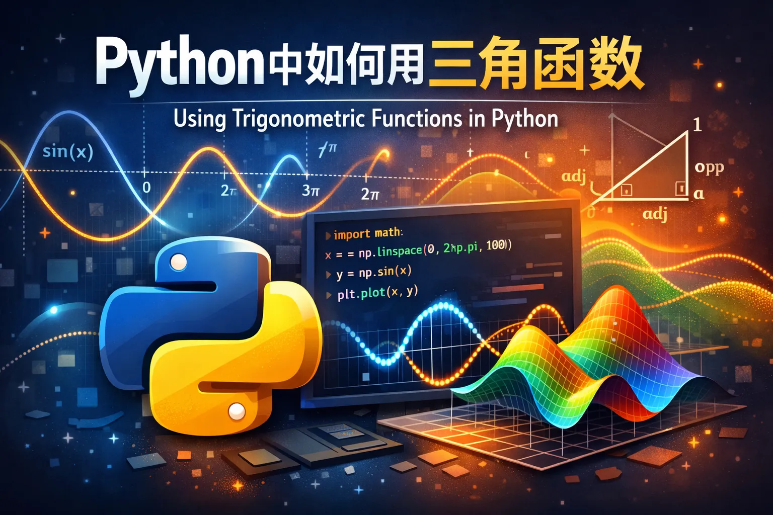 python中如何用三角函数