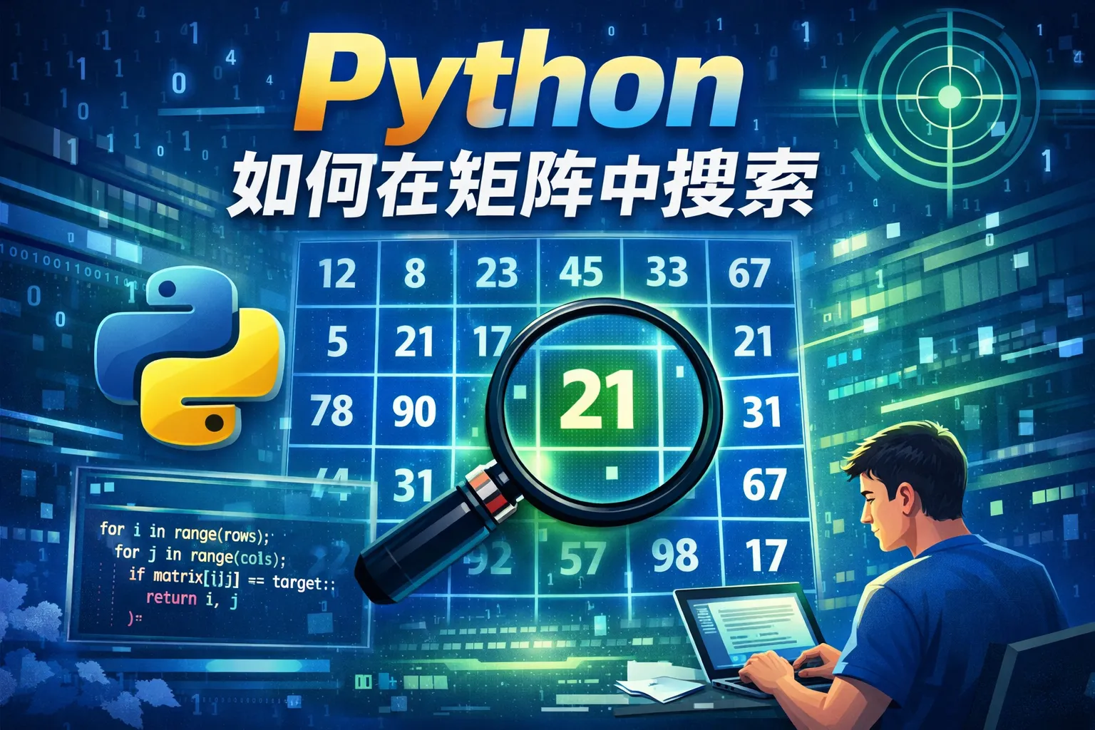 python如何在矩阵中搜索
