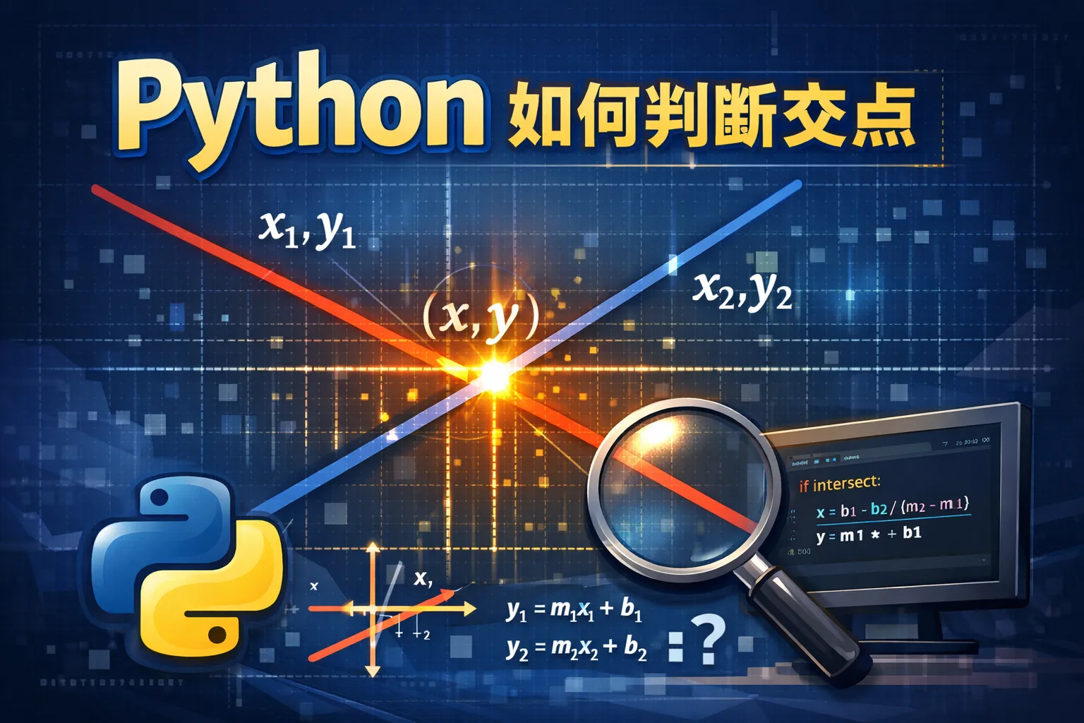python 如何判断交点
