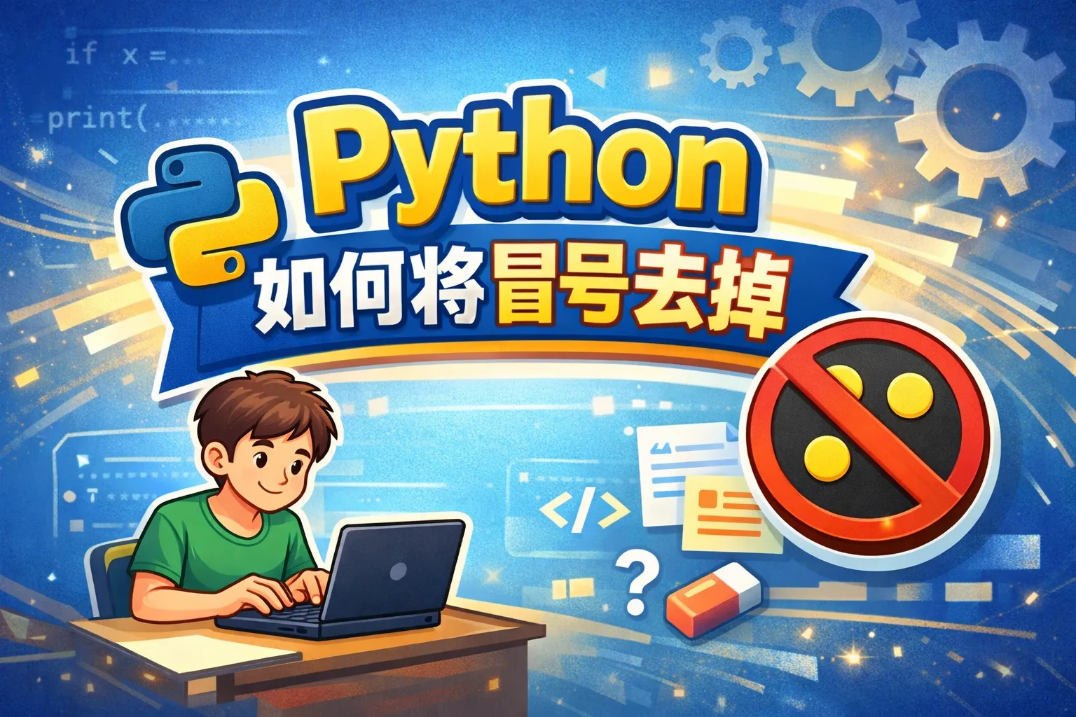 python如何将冒号去掉