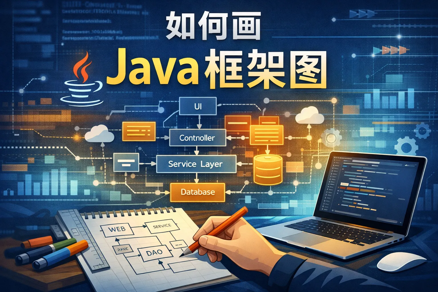 如何画java框架图