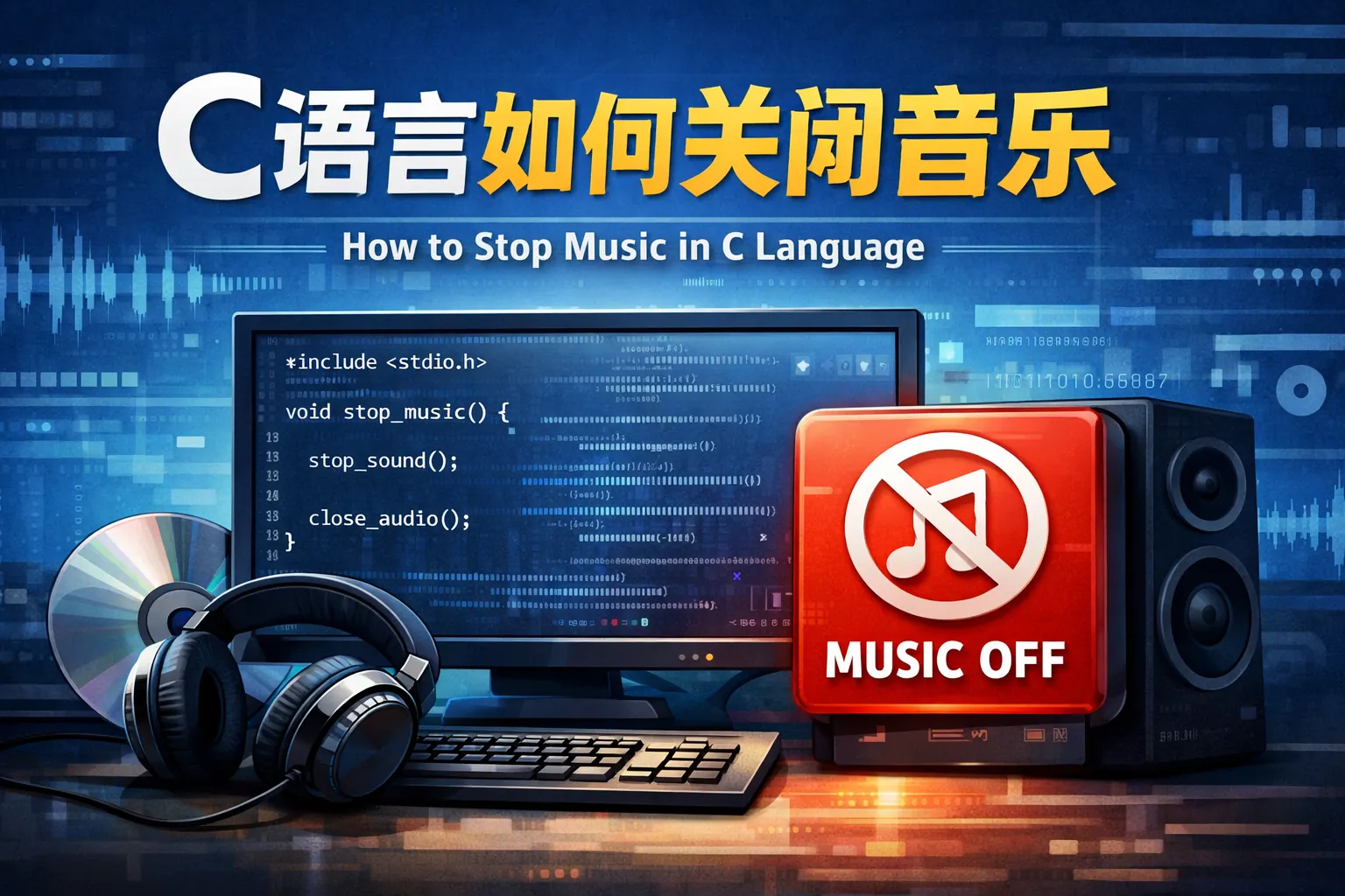 c语言如何关闭音乐
