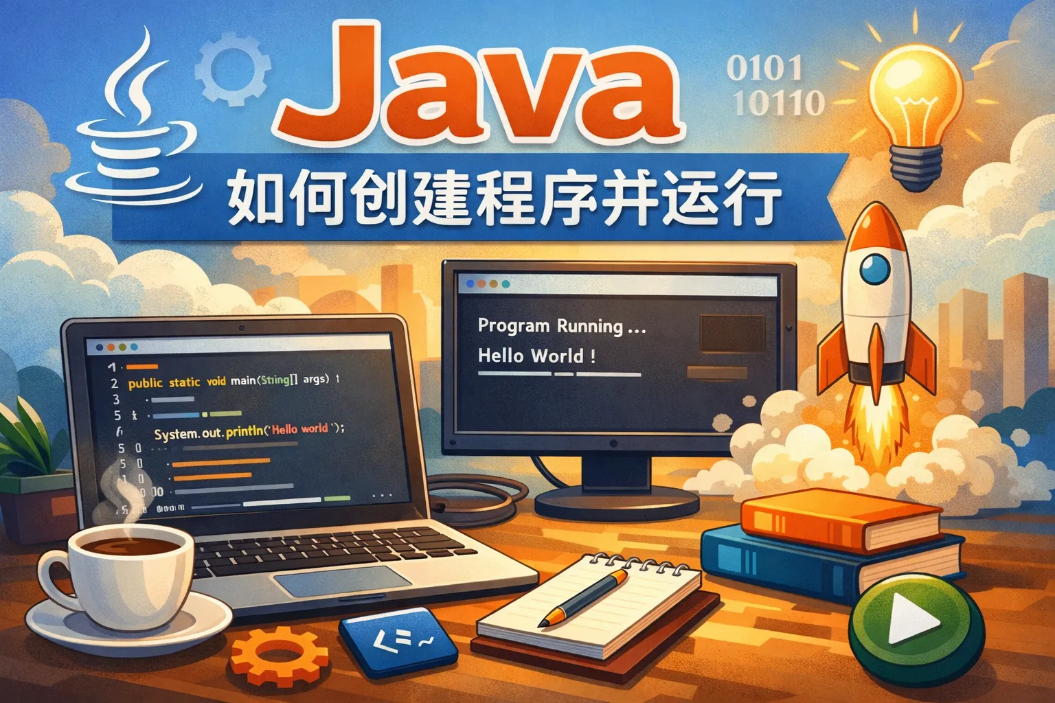 java 如何创建程序并运行
