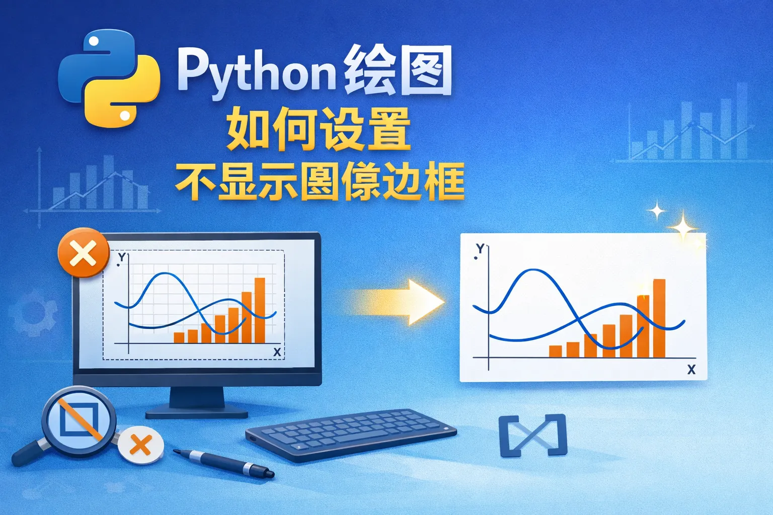 python绘图如何设置不显示图像边框