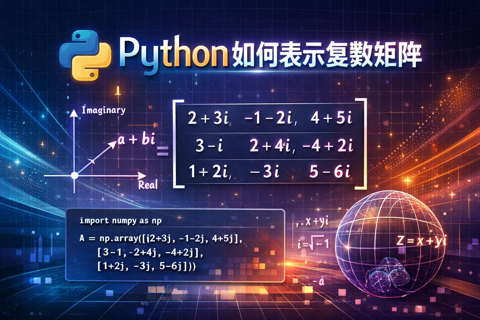 python如何表示复数矩阵