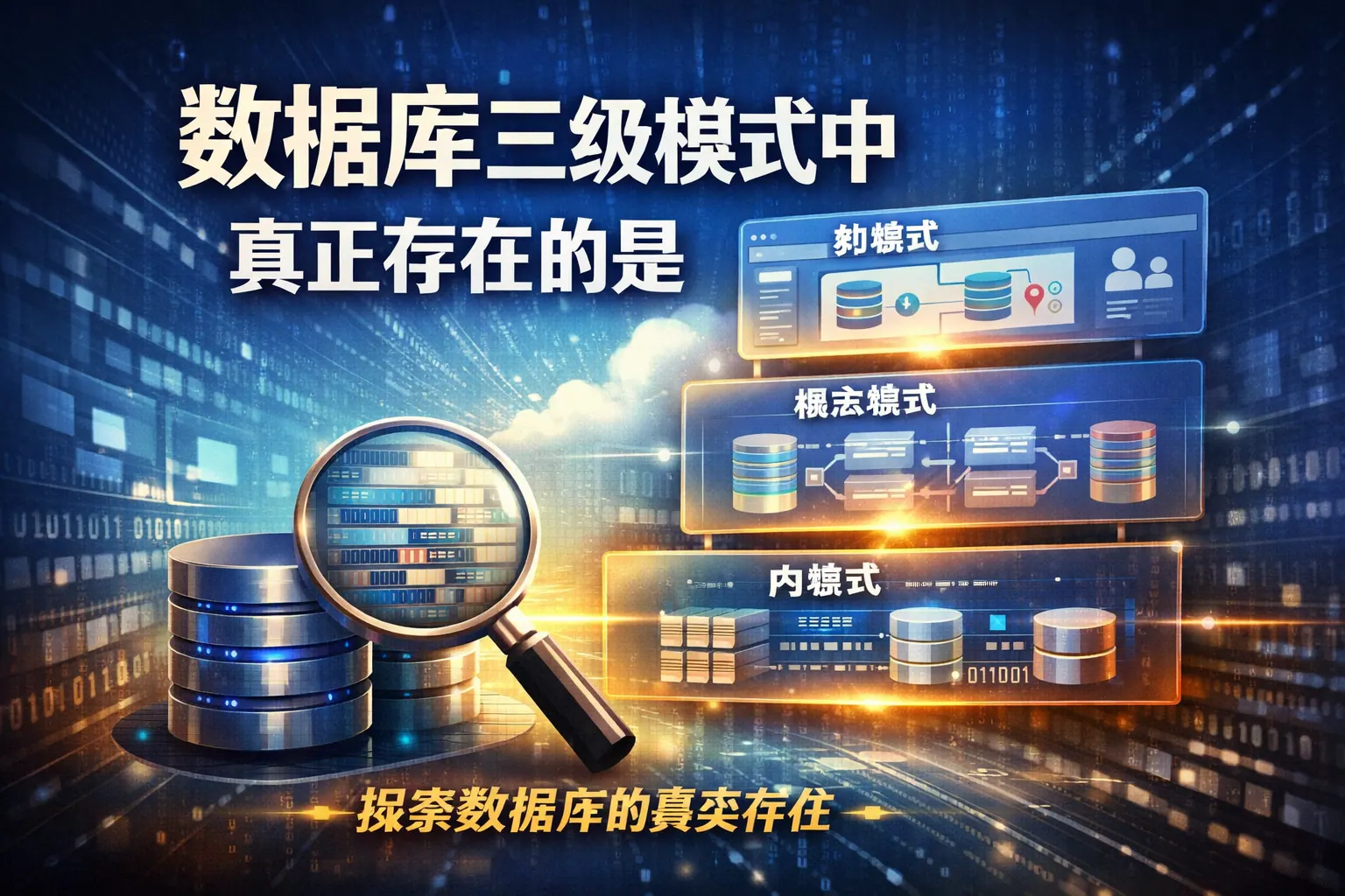 数据库三级模式中真正存在的是