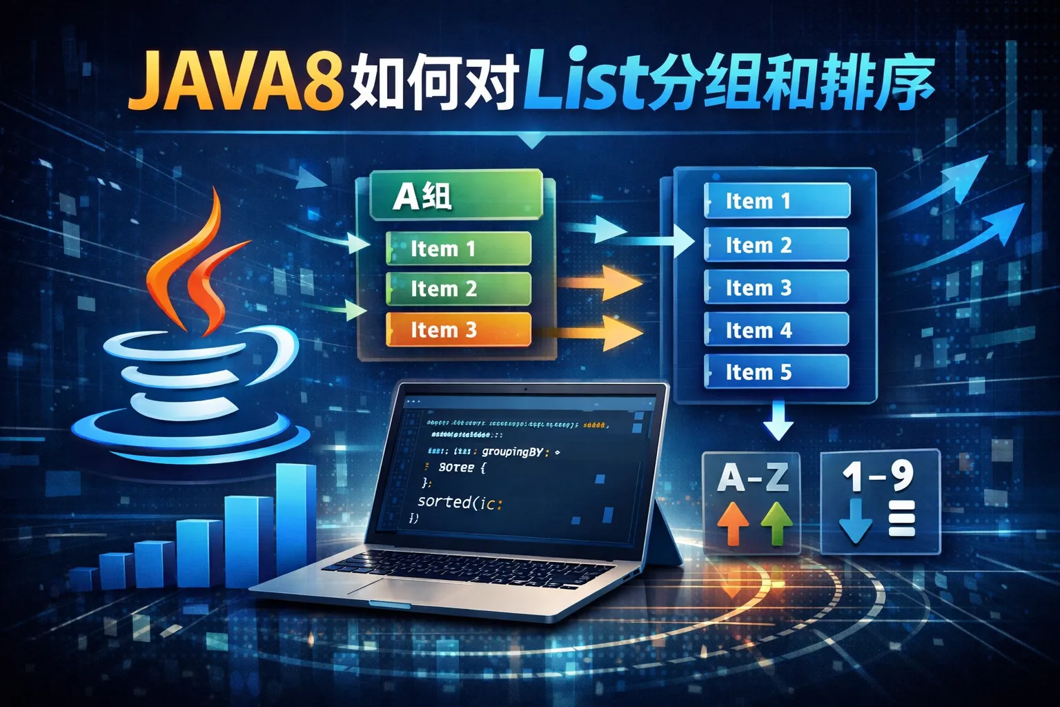 JAVA8如何对list分组和排序