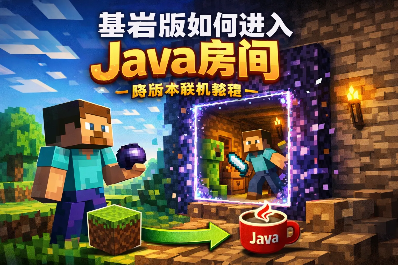 基岩版如何进入java房间