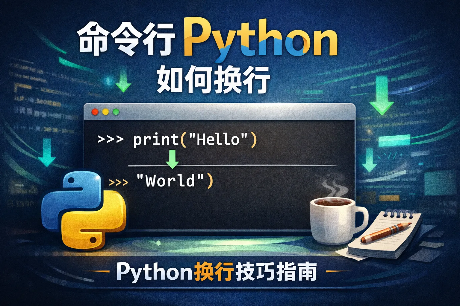命令行Python如何换行