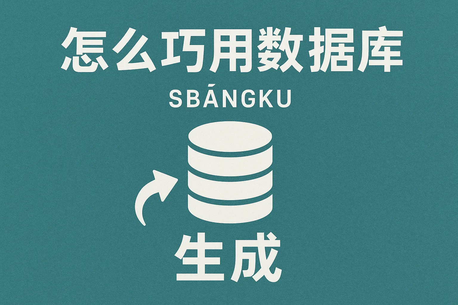 怎么巧用数据库