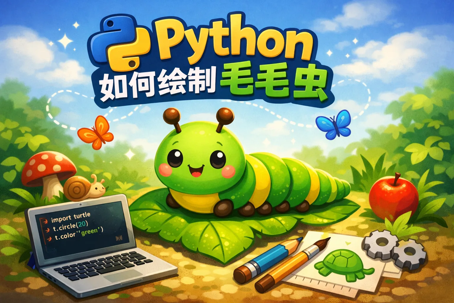 python如何绘制毛毛虫