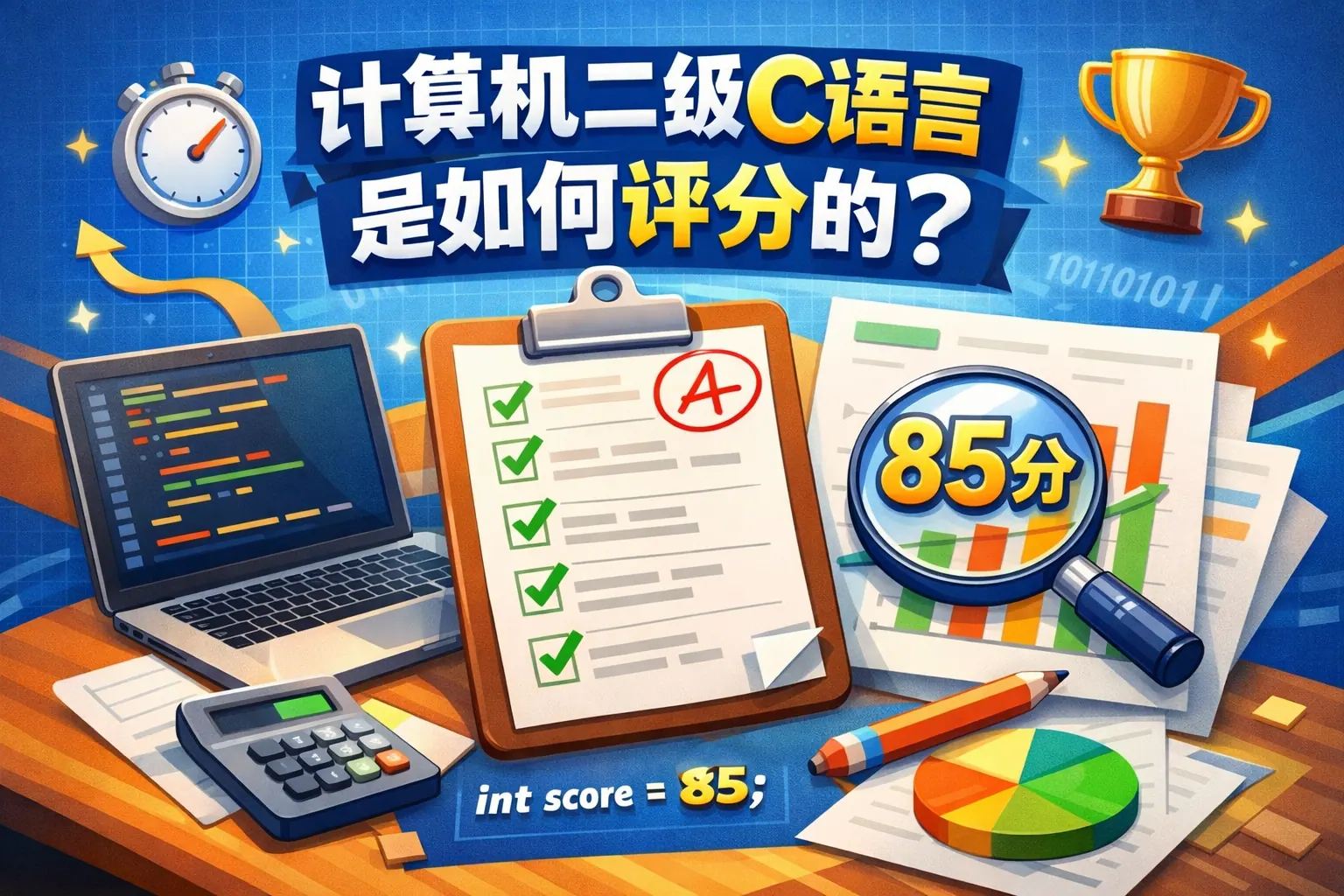 计算机二级c语言是如何评分的