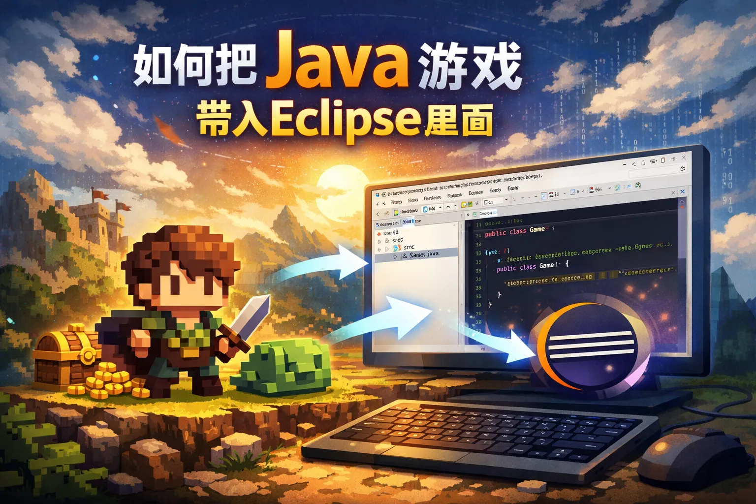 如何把java游戏带入eclipse里面