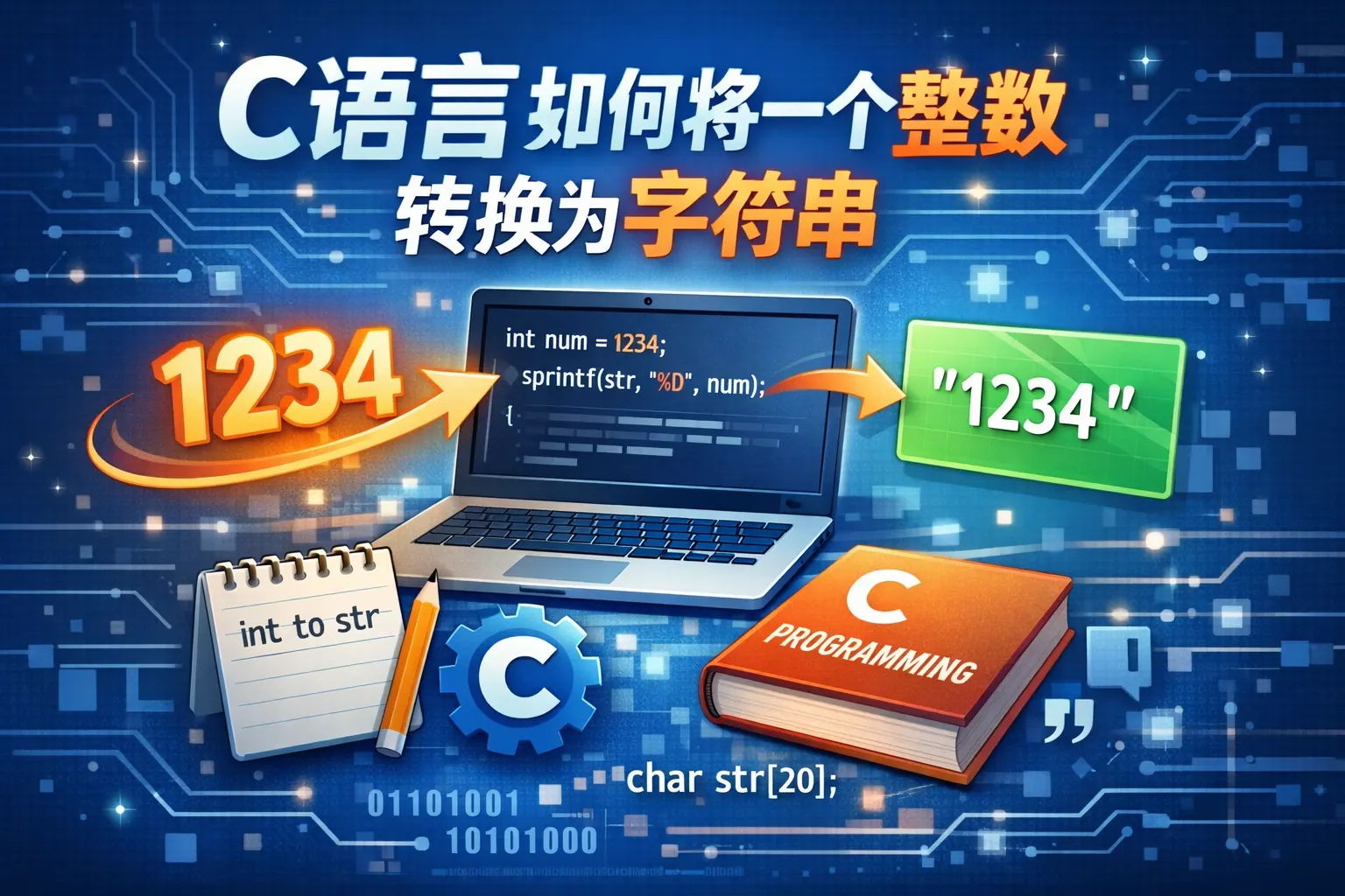 c语言如何将一个整数转换为字符串