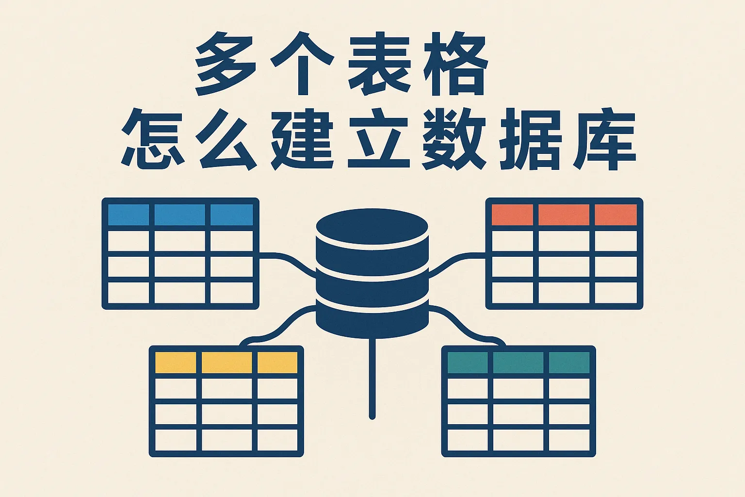 多个表格怎么建立数据库