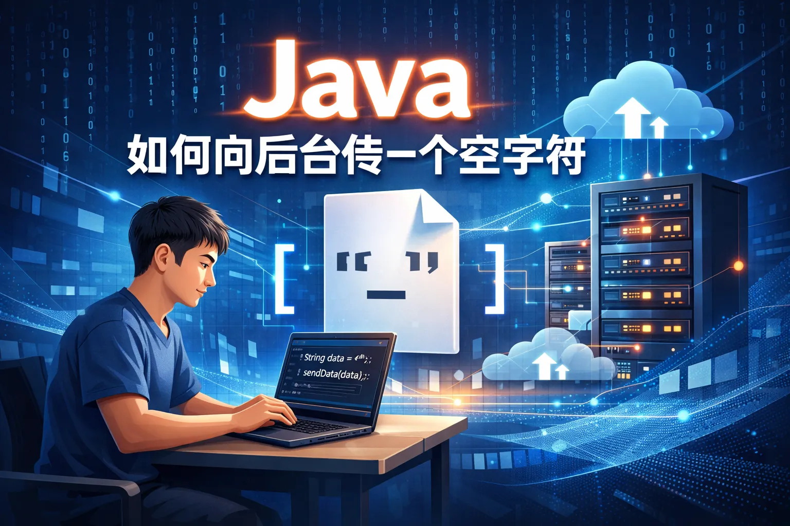 java如何向后台传一个空字符