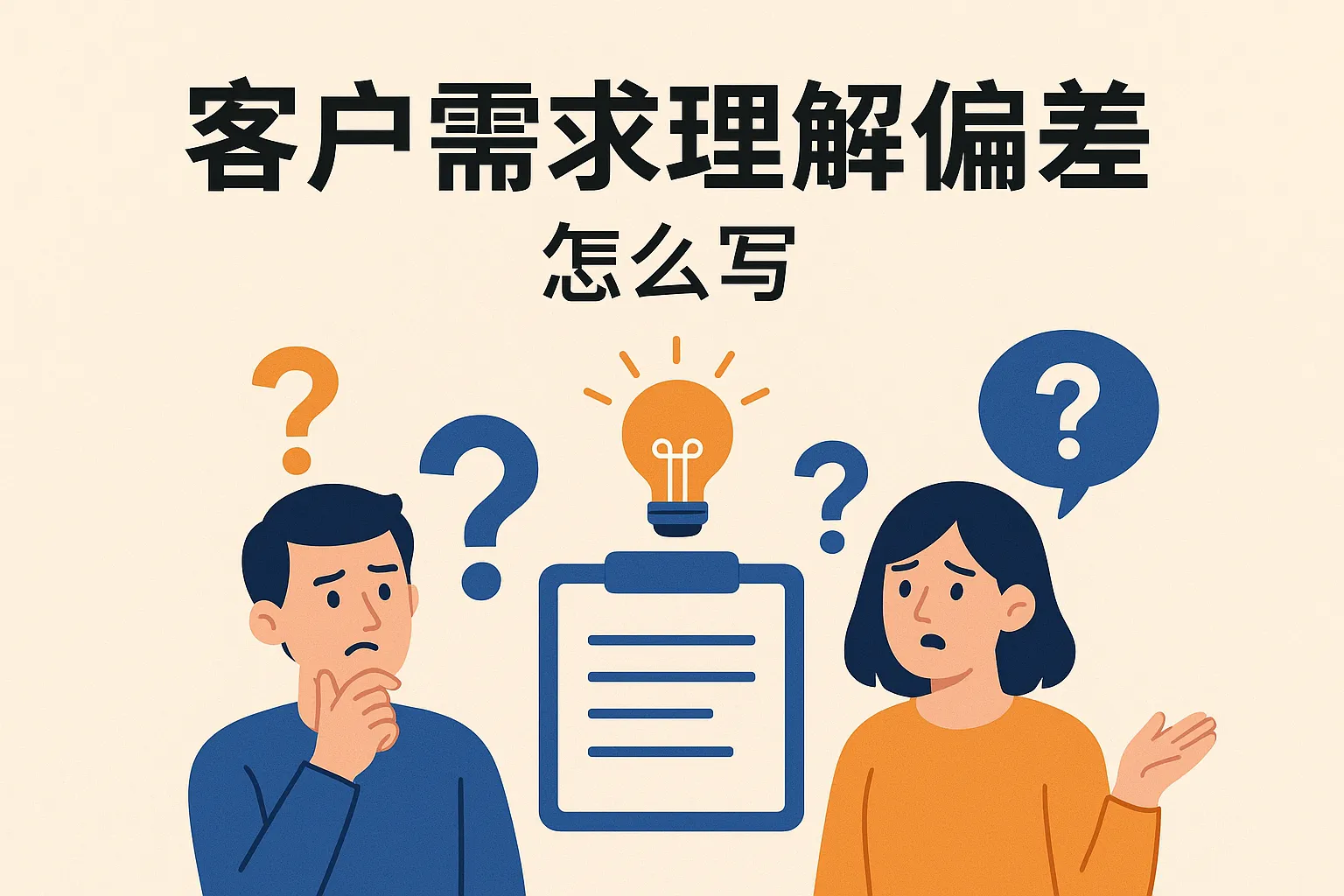 客户需求理解偏差怎么写