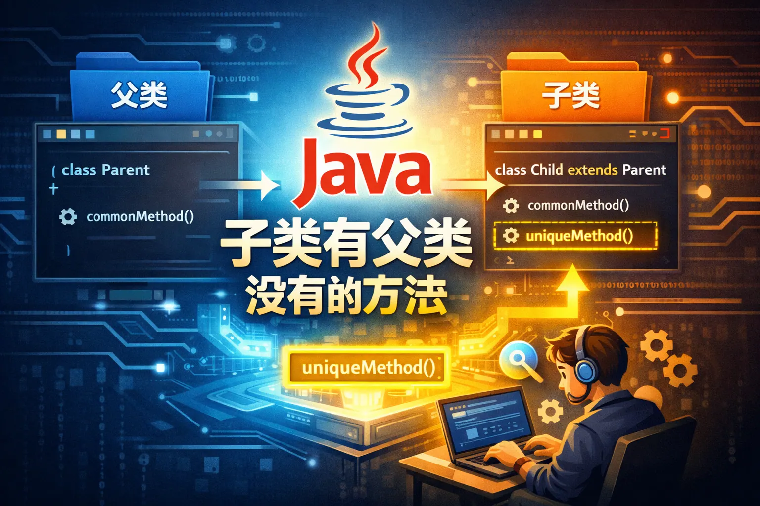 java子类有父类没有的方法