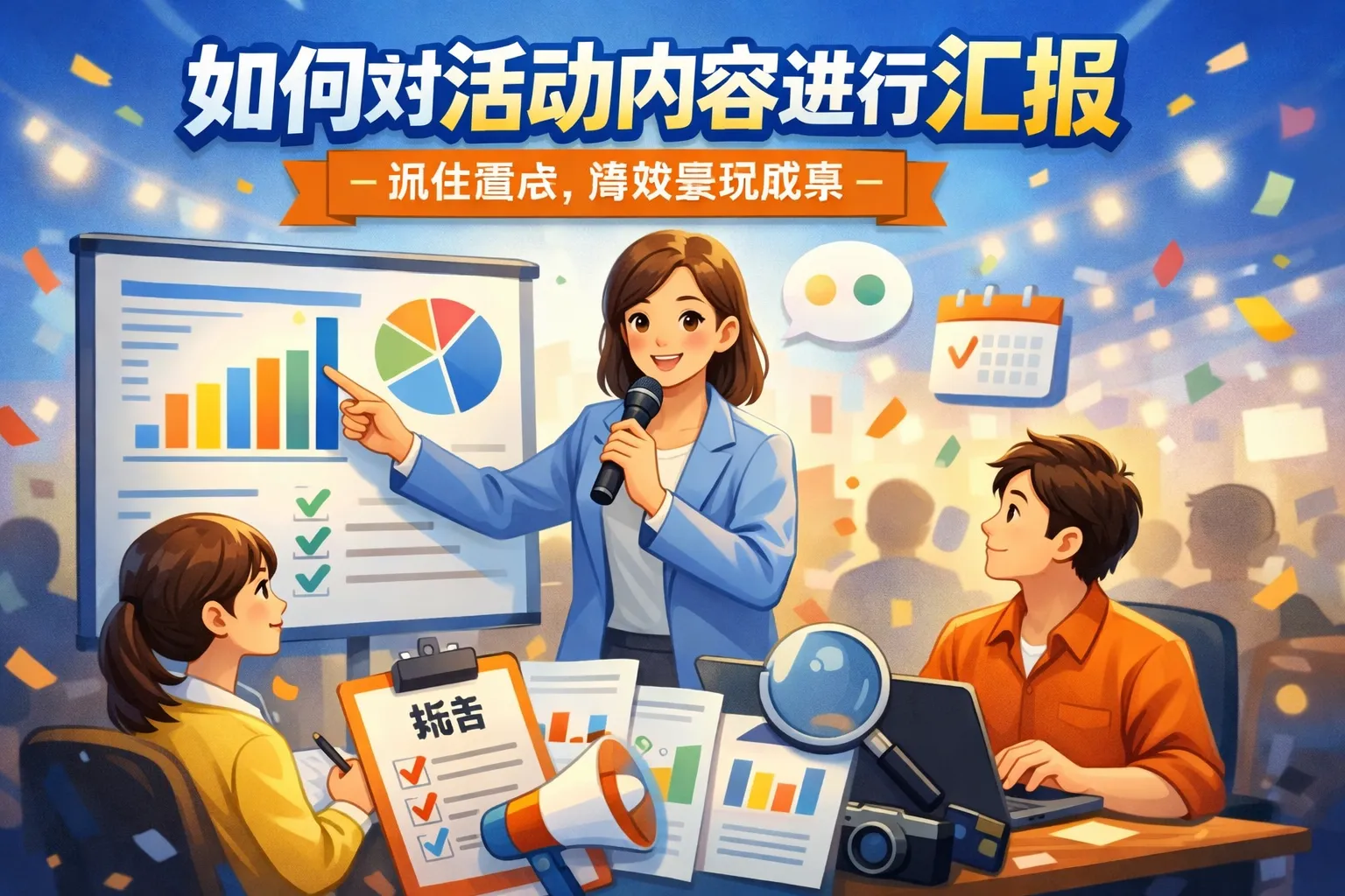 如何对活动内容进行汇报