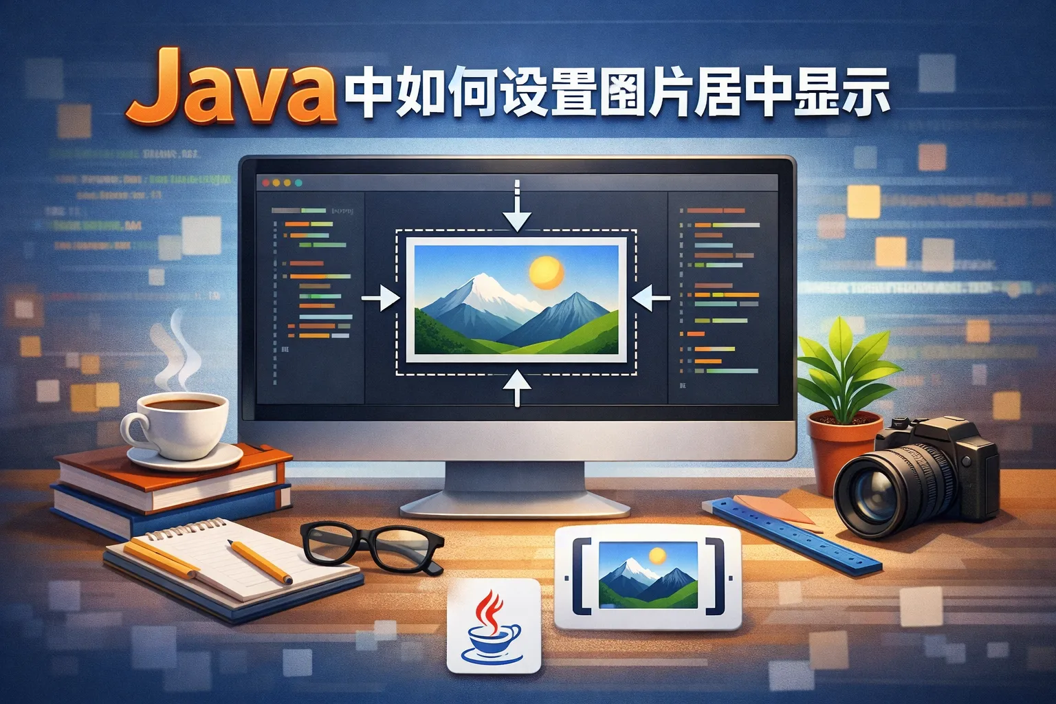 java中如何设置图片居中显示