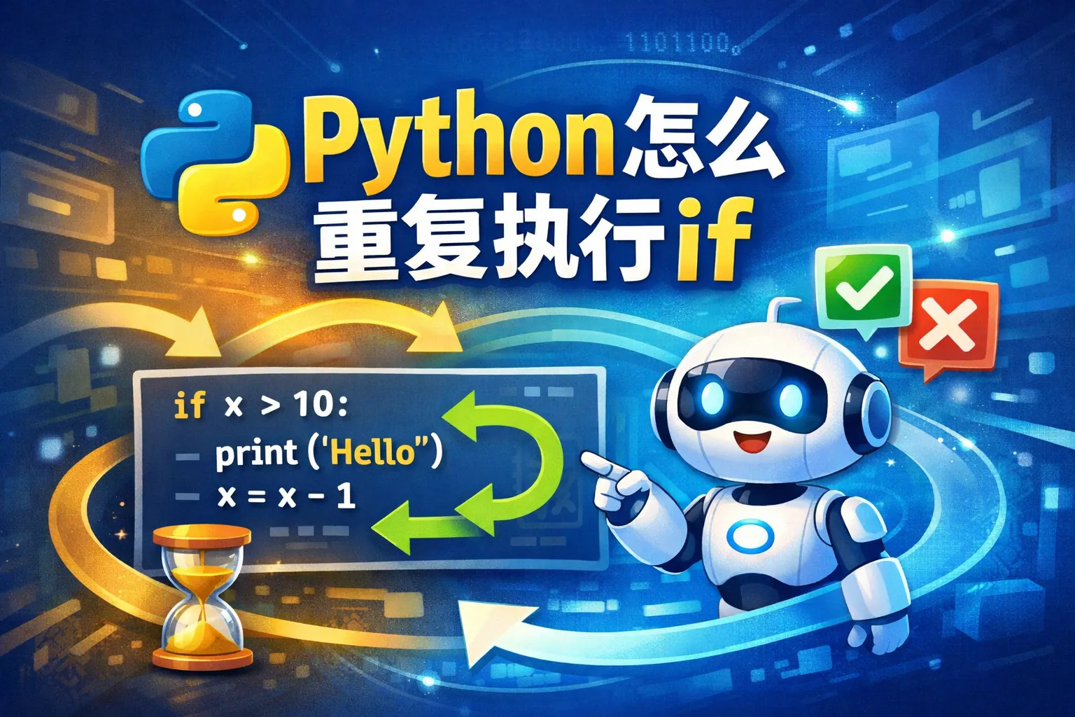 python怎么重复执行if