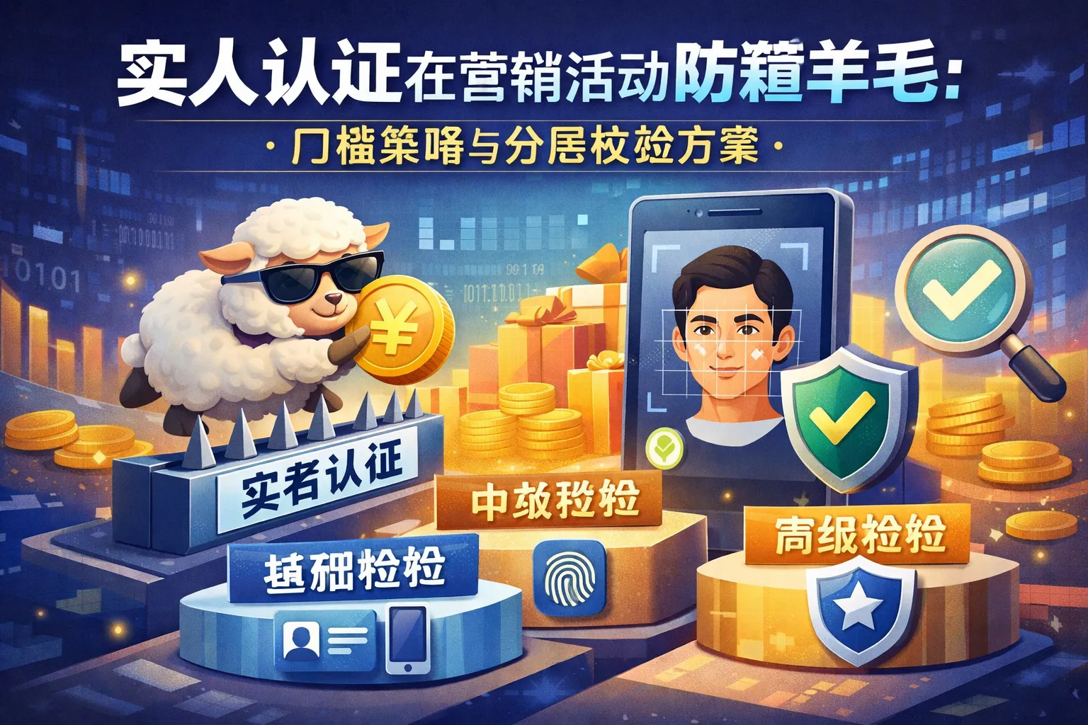实人认证在营销活动防薅羊毛:门槛策略与分层校验方案