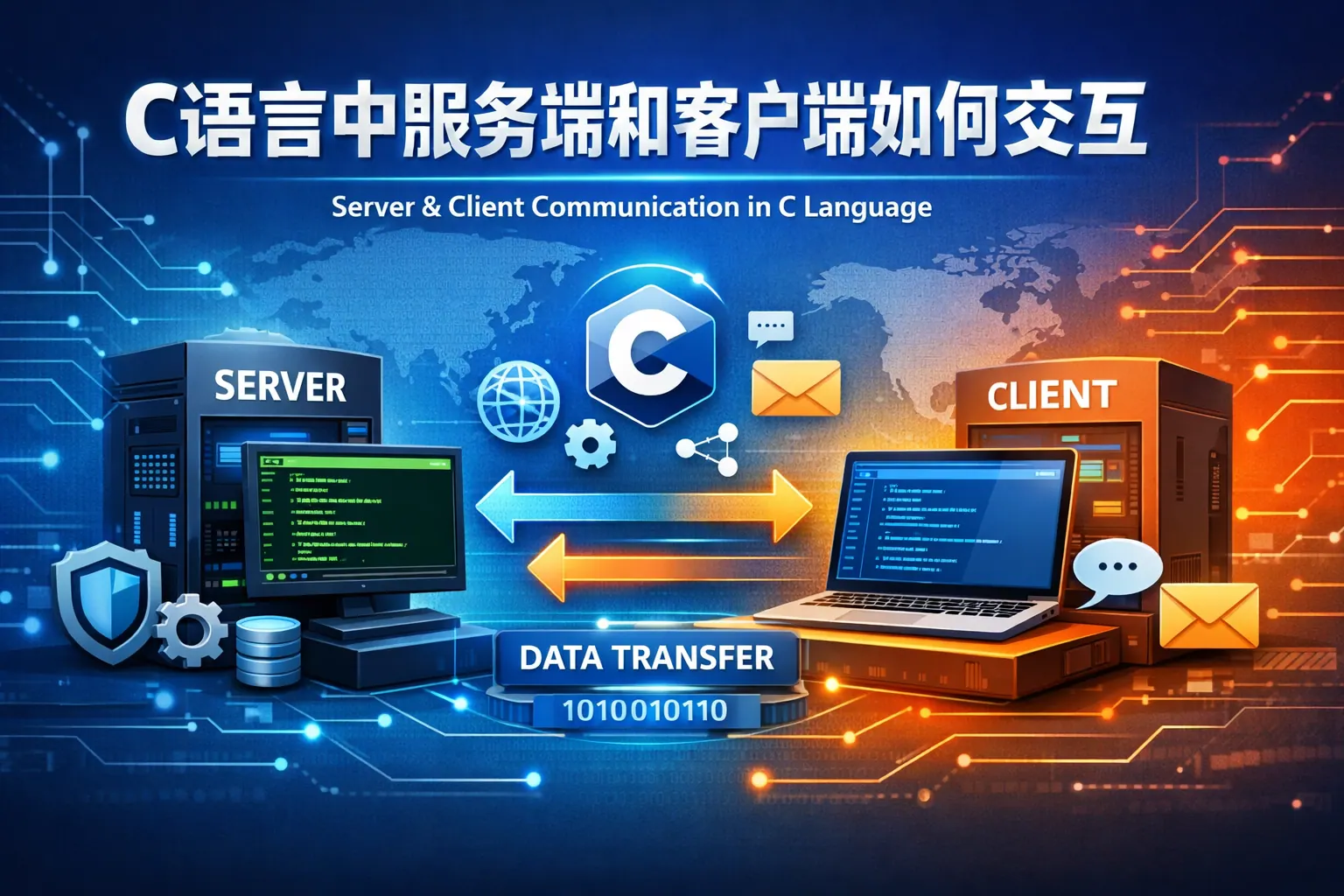 c语言中服务端和客户端如何交互