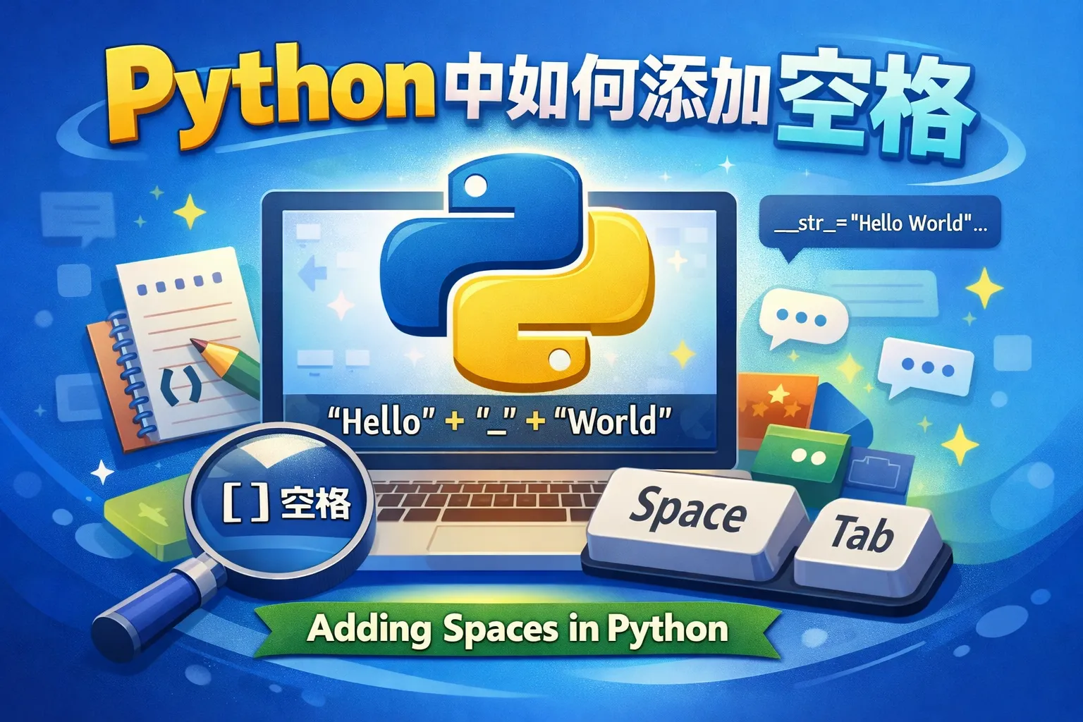 python中如何添加空格
