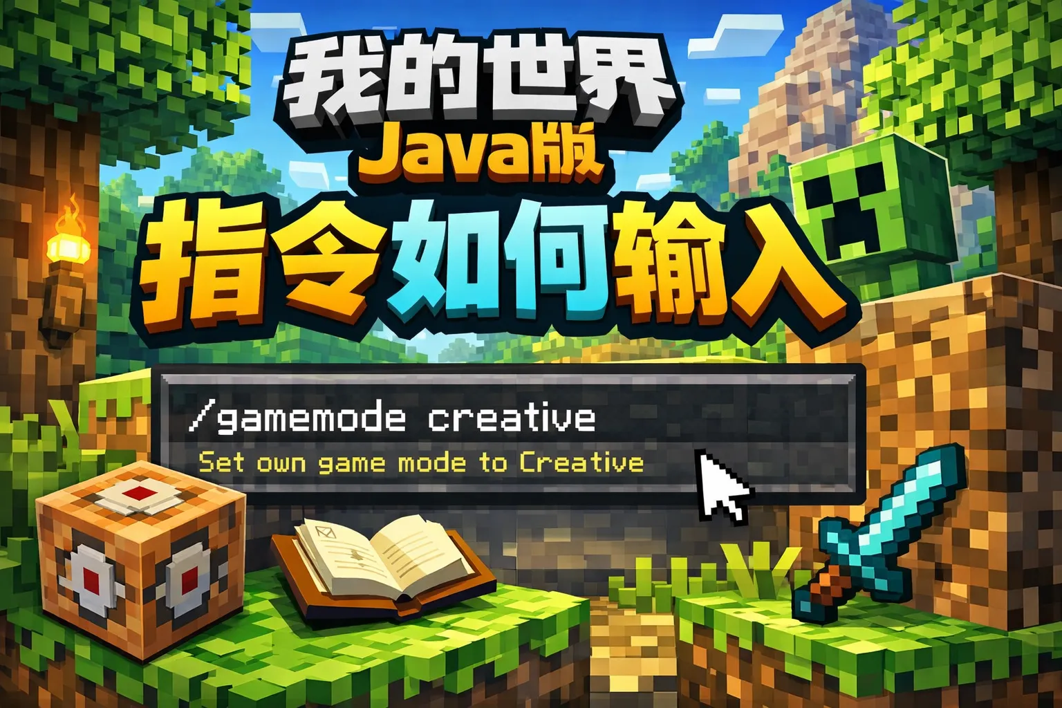 我的世界java版指令如何输入