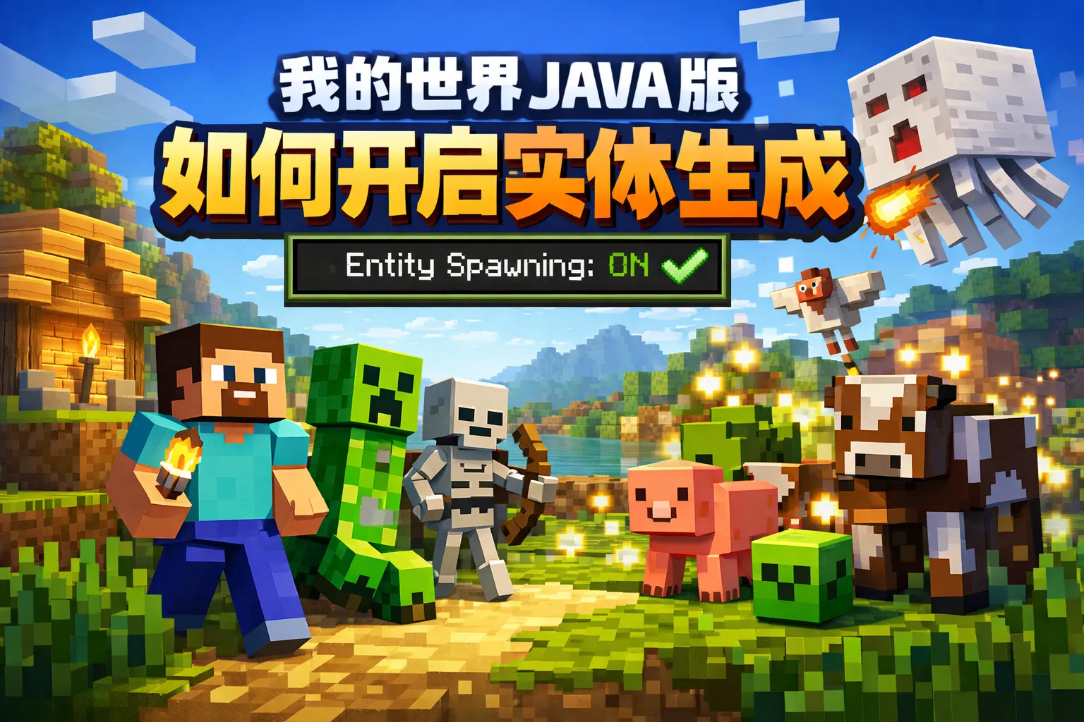 我的世界java版如何开启实体