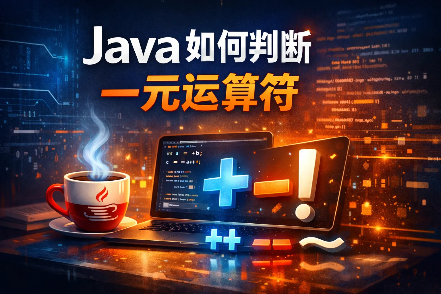 java如何判断一元运算符