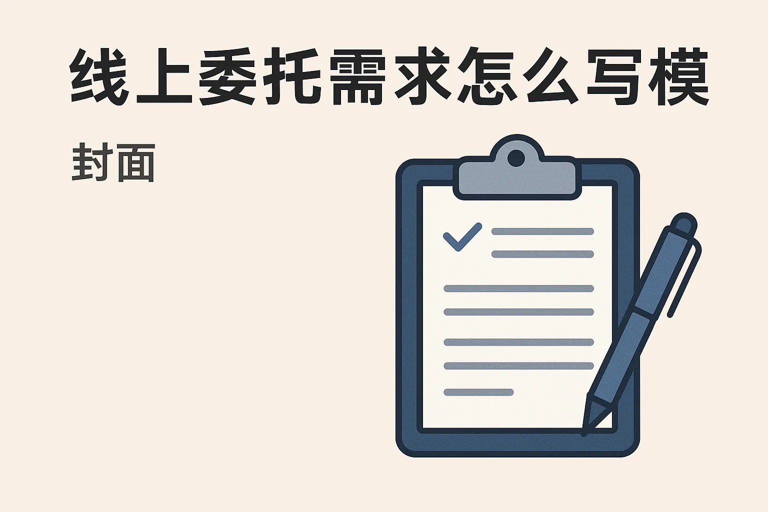线上委托需求怎么写模板