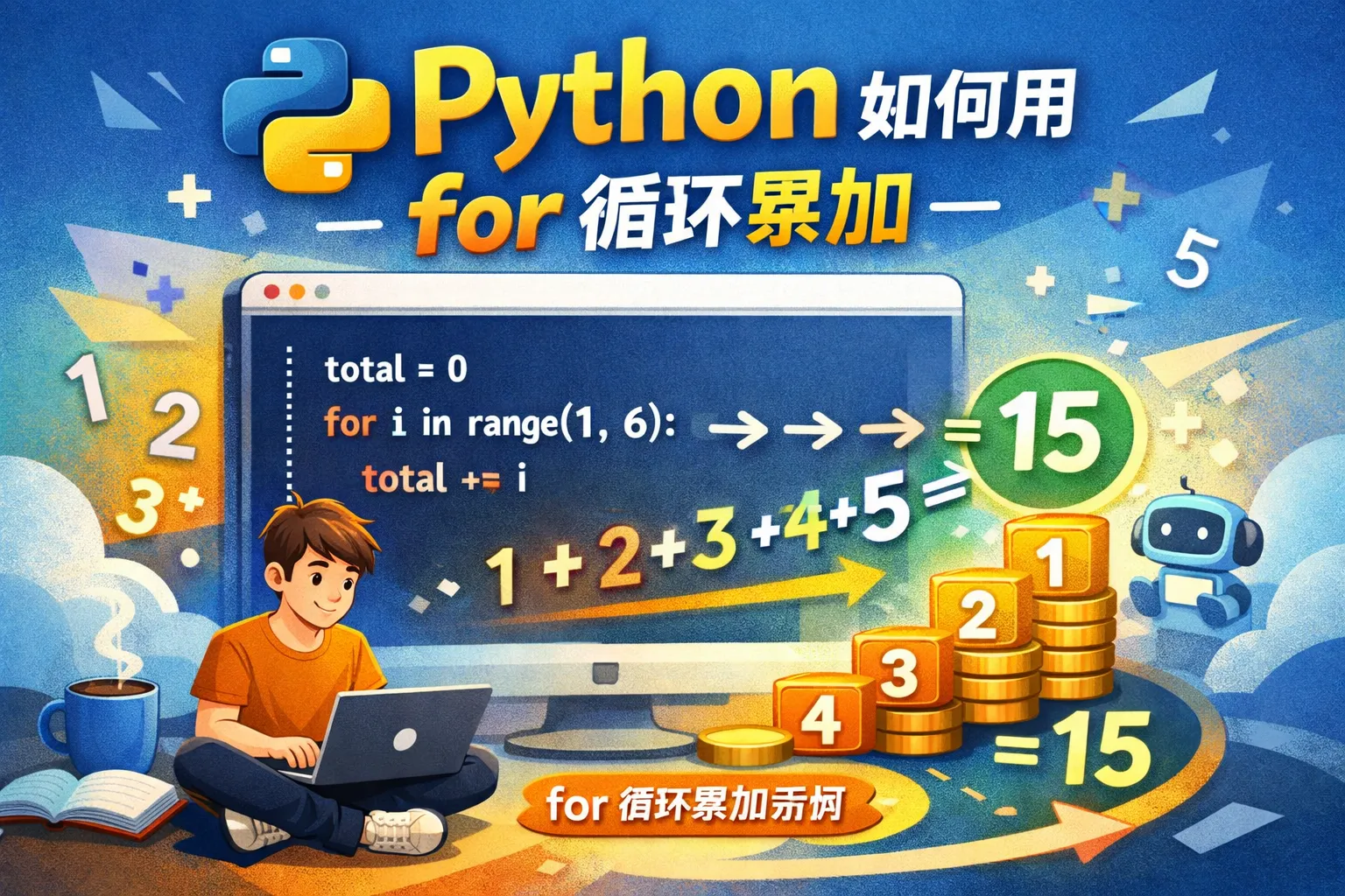 python如何用for循环累加