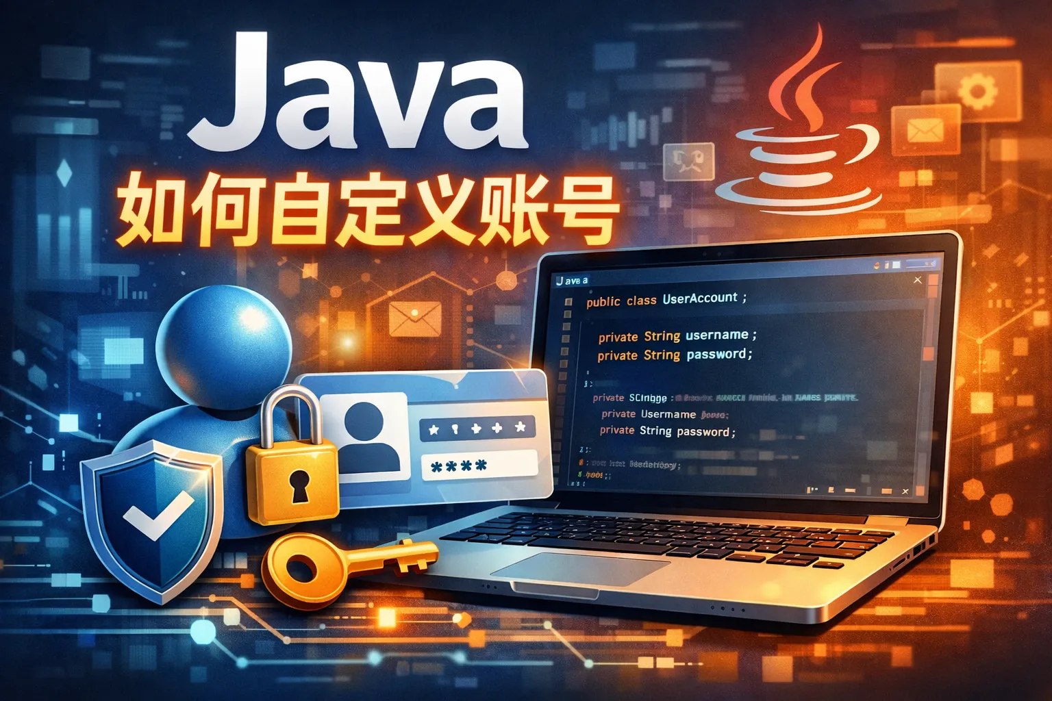 java如何自定义账号