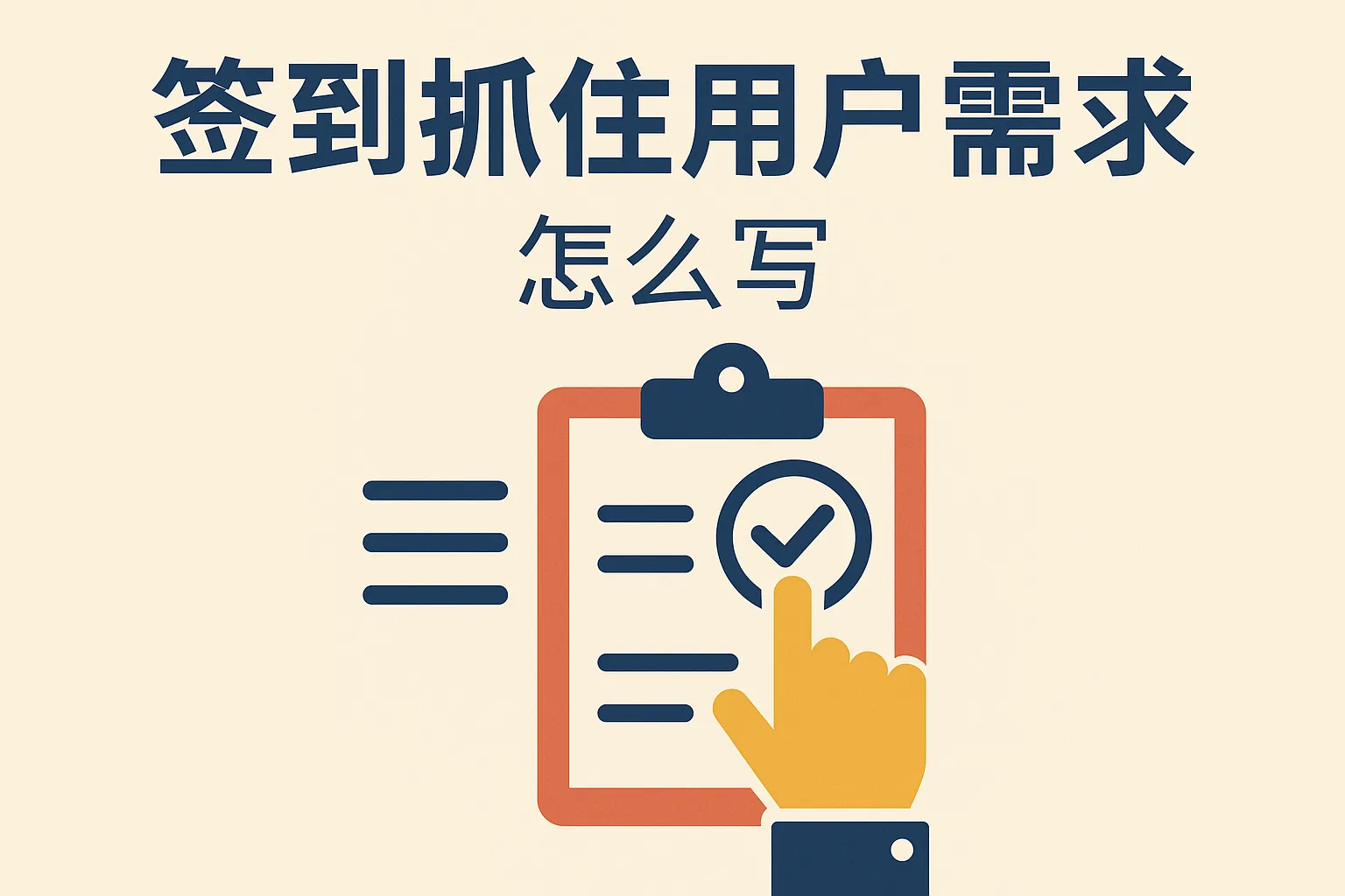 签到抓住用户需求怎么写